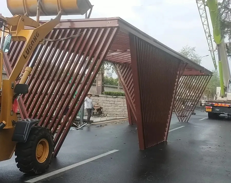 城市廊架施工